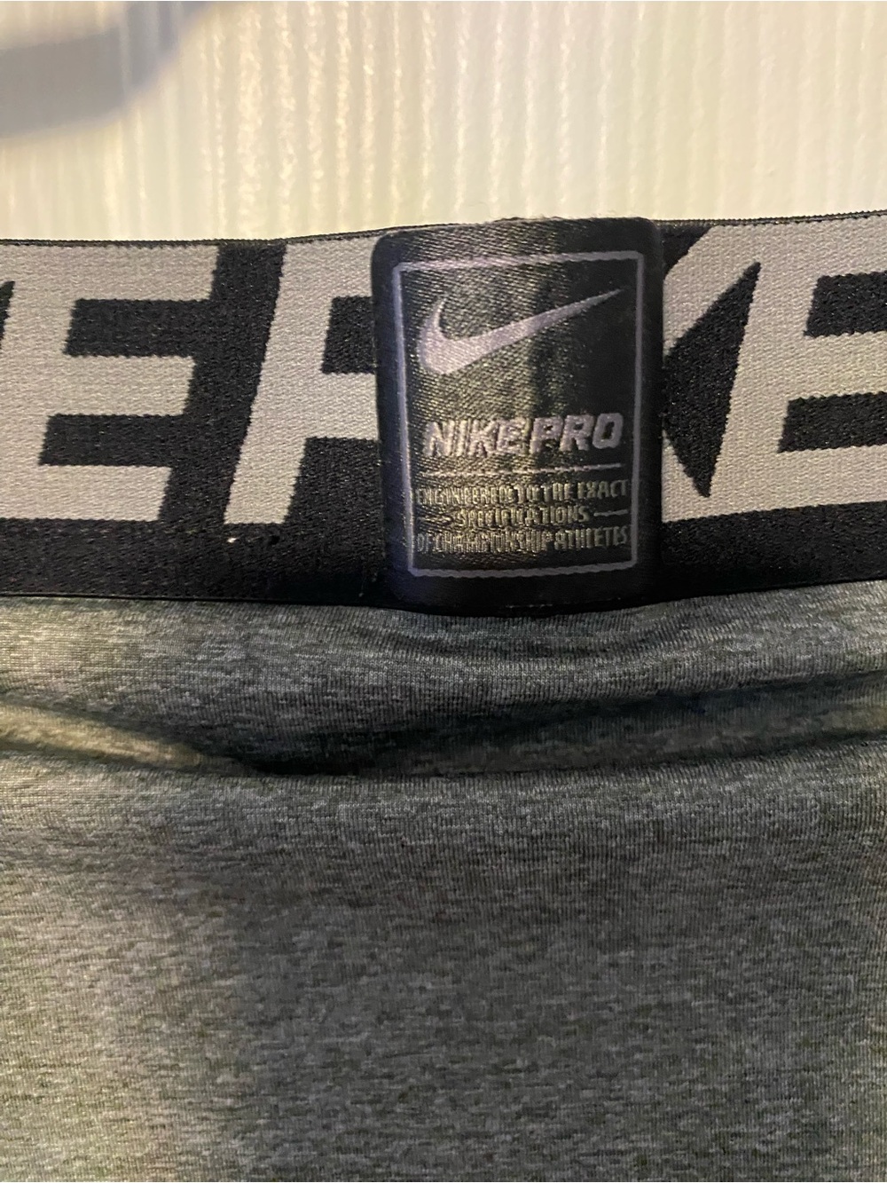 Nike Gray Performance Compression Tights - Picture 4 of 5